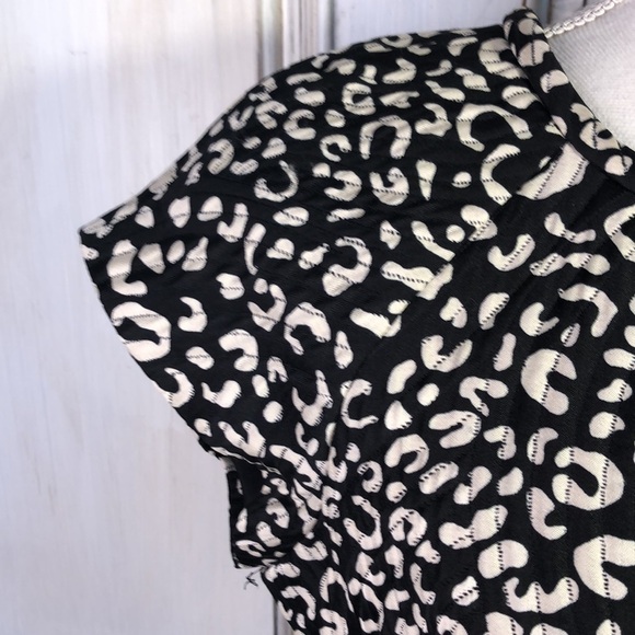 Zara Women Cap Sleeve Fit And Flair Animal Print Dress Size Med. - Picture 6 of 13